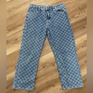 VIGOSS Frankie Slim Straight High Rise Checkered Jeans Y2K style Size 29